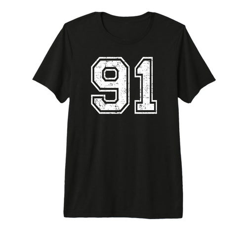 91 Number Ninety One Team Sports T-Shirt - Streetwear Style Men Women - T-Shirt, Sweatshirt, Hoodie