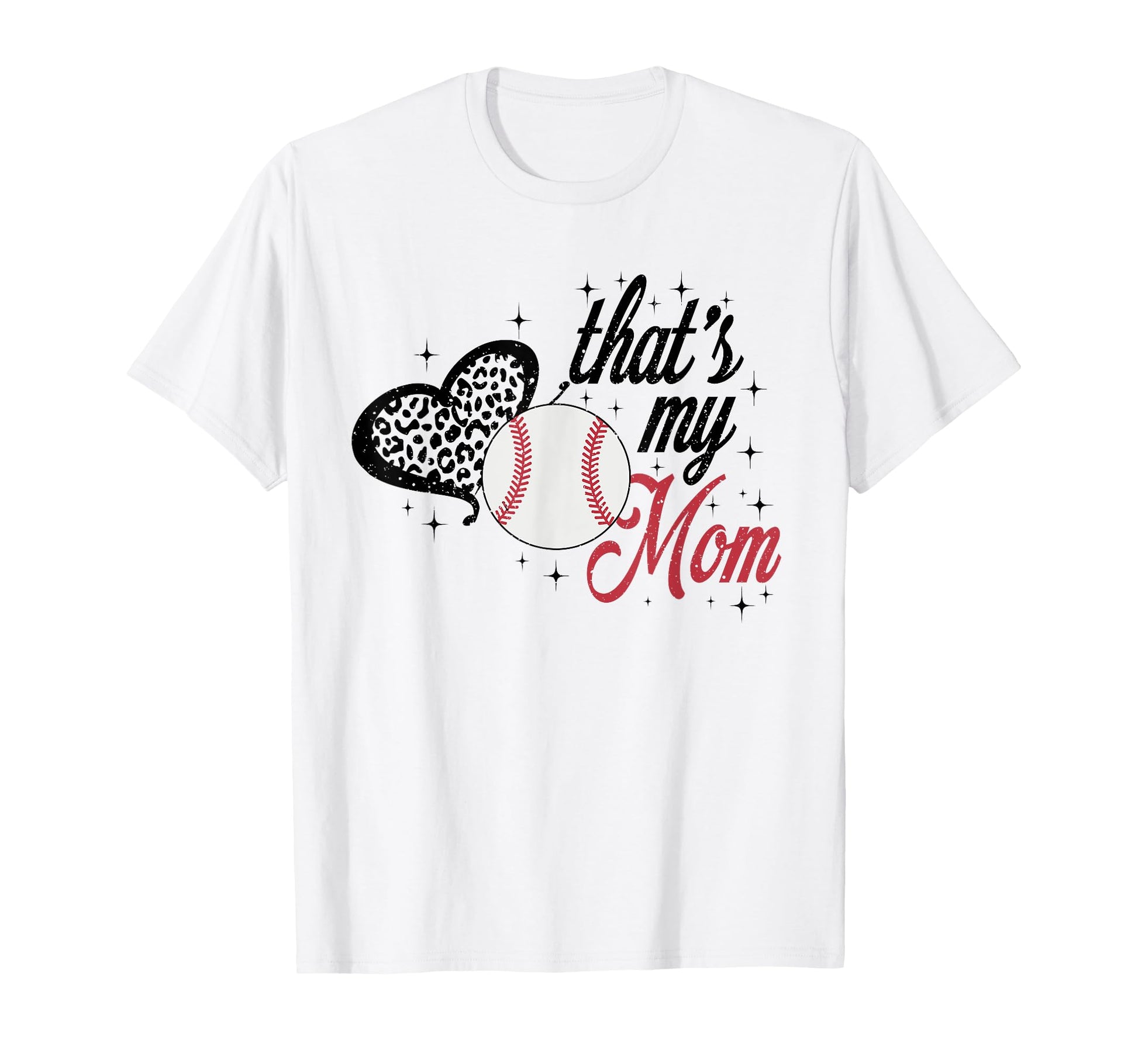 Thats My Mom Baseball Leopard Heart T-Shirt - Aesthetic Graphic Men Women - T-Shirt, Sweatshirt, Hoodie