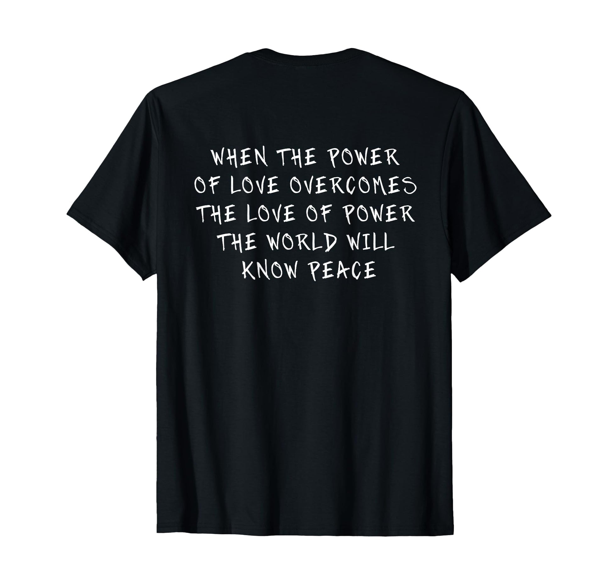 When Power Love Overcomes Love Power T-Shirt - Minimalist Print Men Women - T-Shirt, Sweatshirt, Hoodie