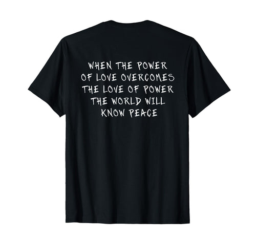When Power Love Overcomes Love Power T-Shirt - Minimalist Print Men Women - T-Shirt, Sweatshirt, Hoodie