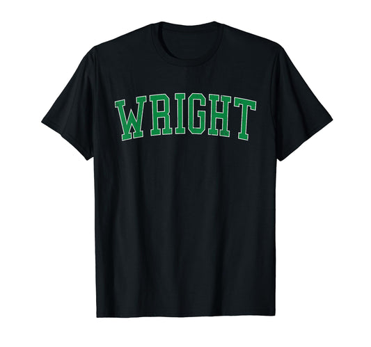 Wright Fl Distressed Green Varsity T-Shirt - Custom Art Print for Adults - T-Shirt, Sweatshirt, Hoodie