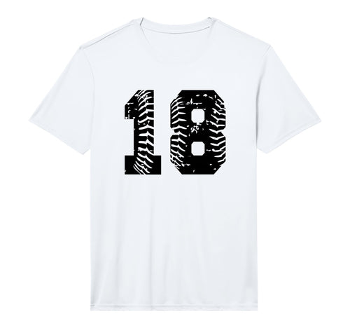 Baseball Softball Number 18 Performance T-Shirt - Minimalist Print Unisex - T-Shirt, Sweatshirt, Hoodie