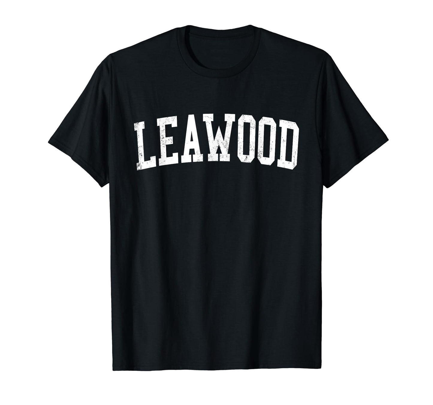 Leawood Ks Distressed White Varsity T-Shirt - Custom Art Print Men Women - T-Shirt, Sweatshirt, Hoodie