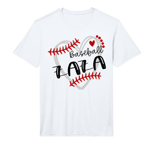 Personalized Baseball Heart Zaza T-Shirt - Custom Art Print for Adults - T-Shirt, Sweatshirt, Hoodie