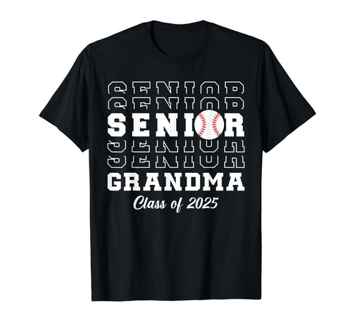 Class 2025 Baseball Grandma Senior T-Shirt - Custom Art Print for Adults - T-Shirt, Sweatshirt, Hoodie