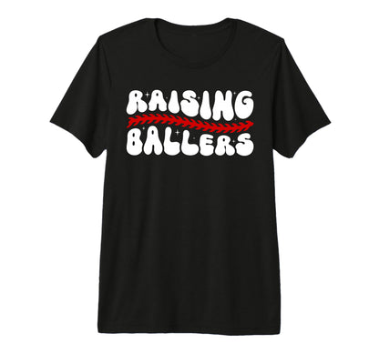 Raising Ballers Groovy Baseball T-Shirt - Graphic Print for Adults - T-Shirt, Sweatshirt, Hoodie