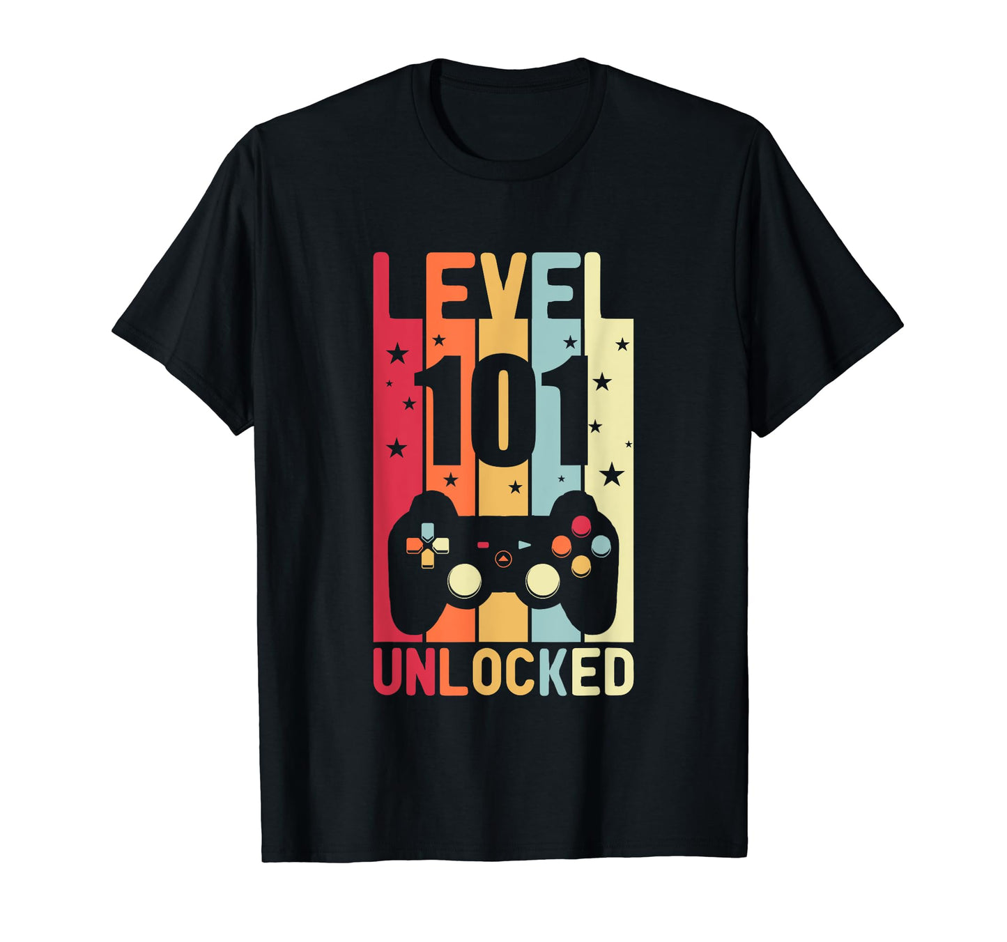 Level 101 Unlocked Gamer Funny 101 T-Shirt - Trendy Graphic Unisex - T-Shirt, Sweatshirt, Hoodie