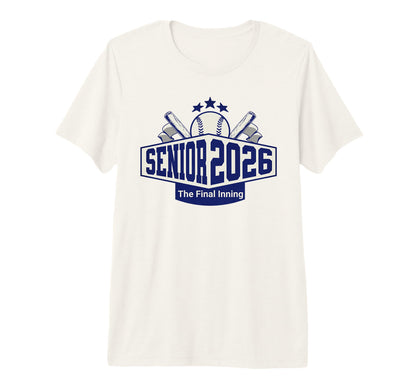 Baseball Senior 2026 Final Inning T-Shirt - Graphic Print for Adults - T-Shirt, Sweatshirt, Hoodie