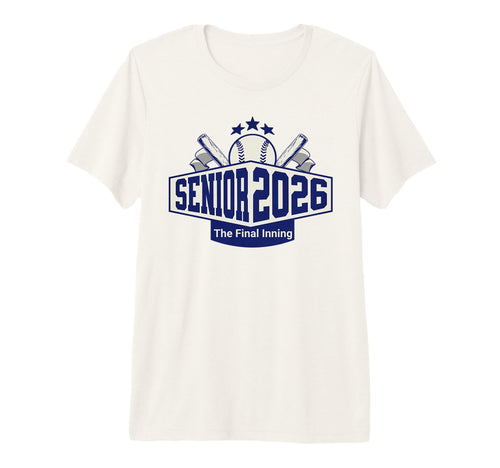 Baseball Senior 2026 Final Inning T-Shirt - Graphic Print for Adults - T-Shirt, Sweatshirt, Hoodie