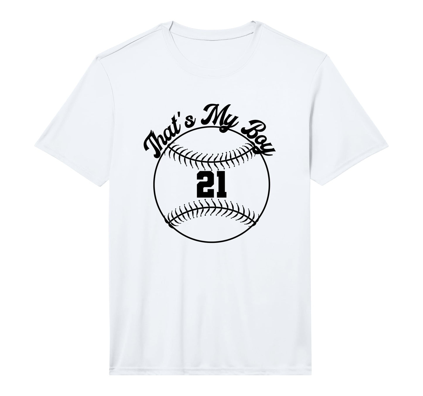 Thats My Baseball Number 21 Performance T-Shirt - Unique Graphic Men Women - T-Shirt, Sweatshirt, Hoodie