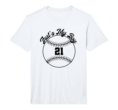 Thats My Baseball Number 21 Performance T-Shirt - Unique Graphic Men Women - T-Shirt, Sweatshirt, Hoodie
