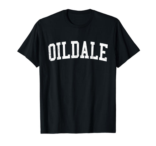Oildale Ca Distressed White Varsity T-Shirt - Unique Graphic Unisex - T-Shirt, Sweatshirt, Hoodie