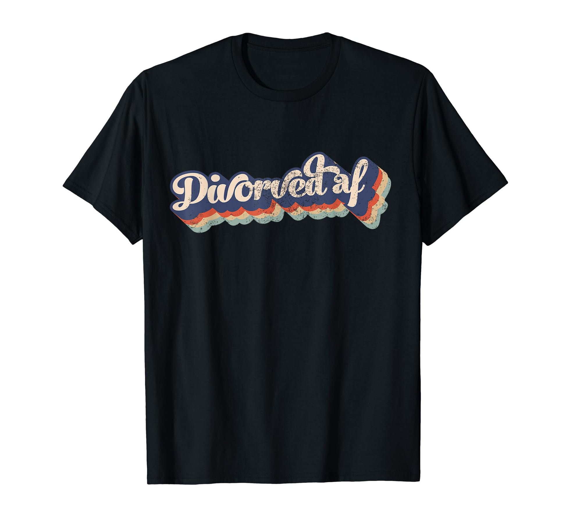 Divorced Af 70S Rainbow Funny T-Shirt - Aesthetic Graphic Men Women - T-Shirt, Sweatshirt, Hoodie