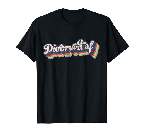 Divorced Af 70S Rainbow Funny T-Shirt - Aesthetic Graphic Men Women - T-Shirt, Sweatshirt, Hoodie