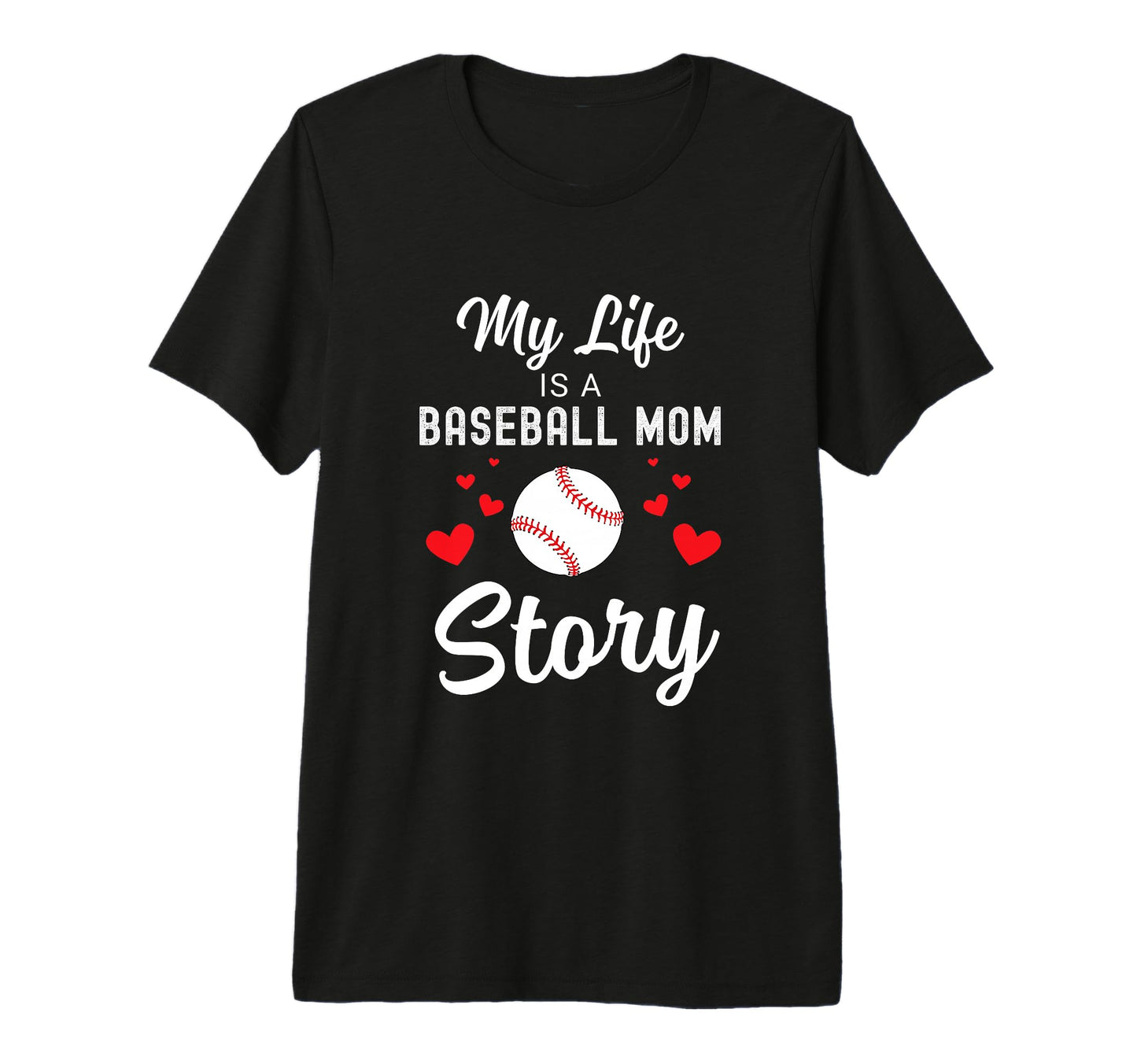 Baseball Mom Life My Life Is T-Shirt - Fun Novelty Design for Adults - T-Shirt, Sweatshirt, Hoodie