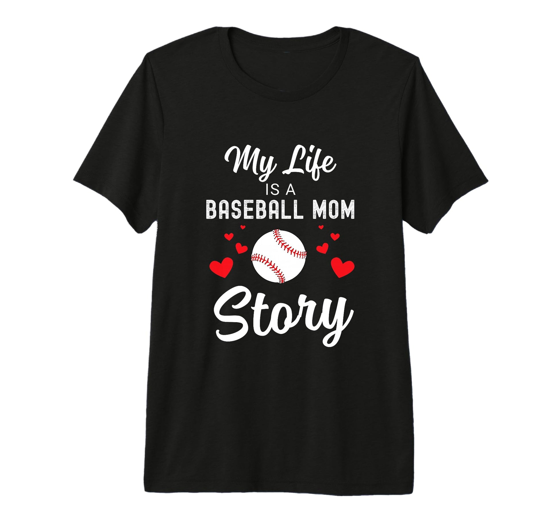 Baseball Mom Life My Life Is T-Shirt - Fun Novelty Design for Adults - T-Shirt, Sweatshirt, Hoodie
