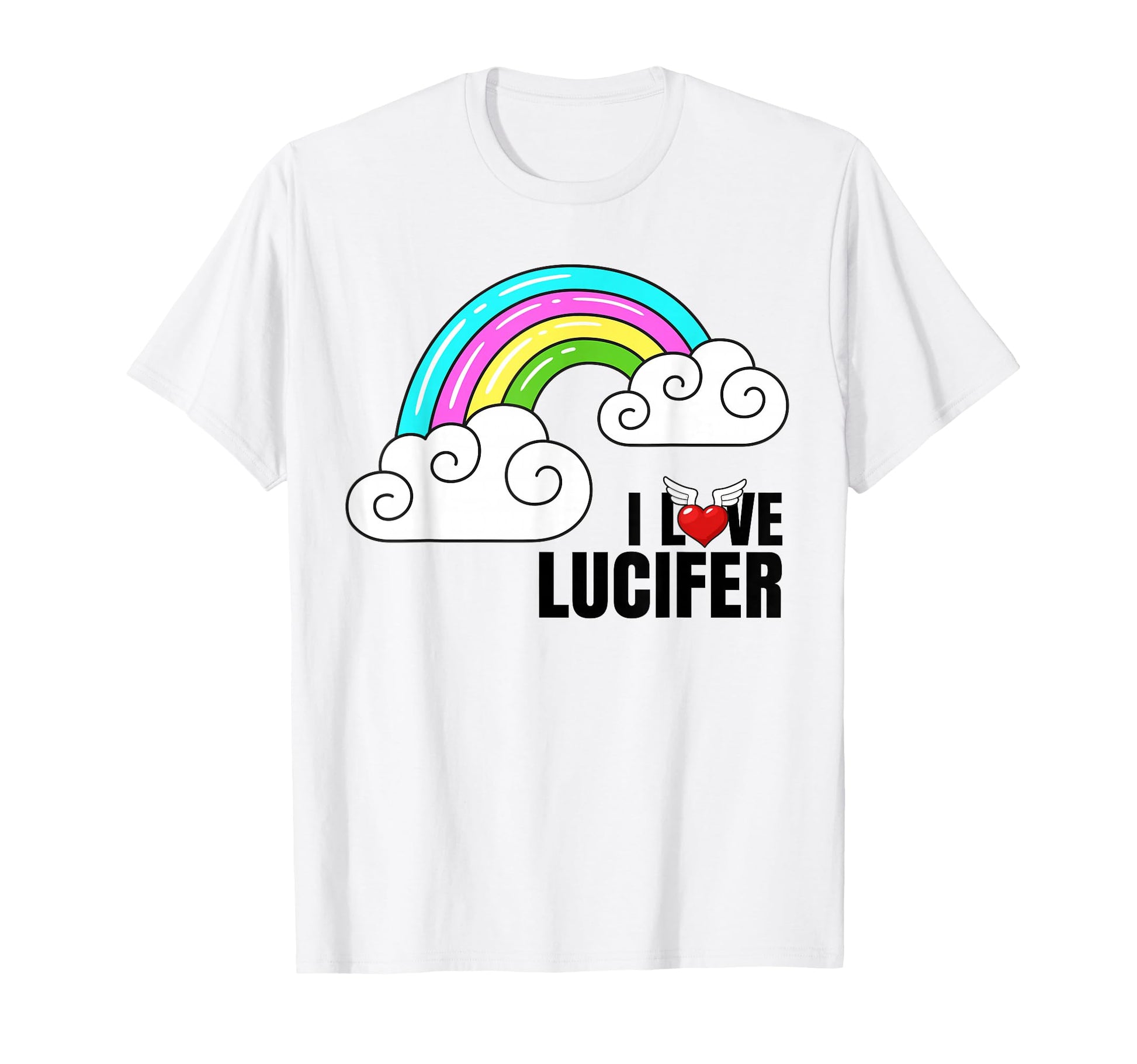 I Love Lucifer Rainbow Devil Worshipper T-Shirt - Graphic Print Men Women - T-Shirt, Sweatshirt, Hoodie