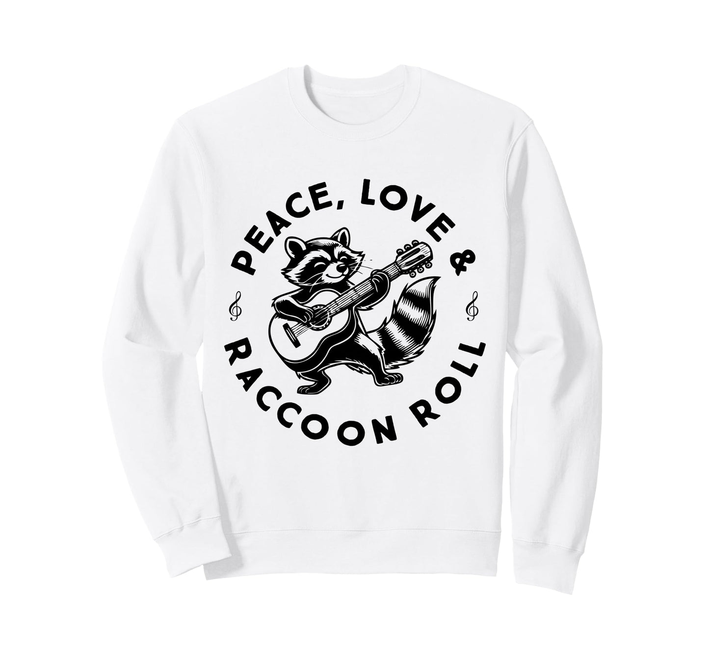 Raccoon Rock And Roll Music Raccoon Sweatshirt - Unique Graphic for Adults - T-Shirt, Sweatshirt, Hoodie