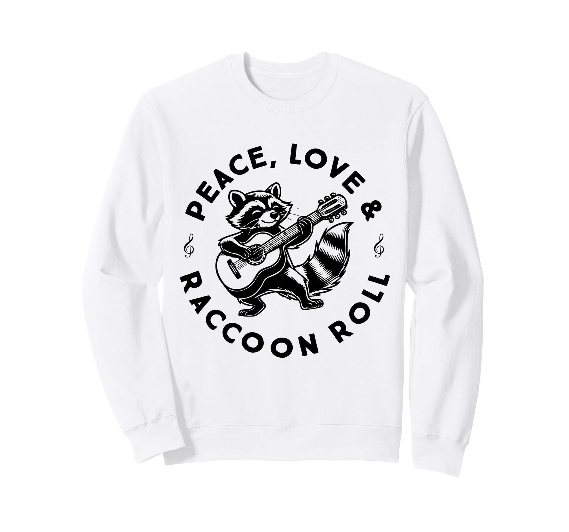 Raccoon Rock And Roll Music Raccoon Sweatshirt - Unique Graphic for Adults - T-Shirt, Sweatshirt, Hoodie
