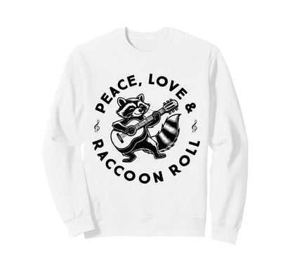 Raccoon Rock And Roll Music Raccoon Sweatshirt - Unique Graphic for Adults - T-Shirt, Sweatshirt, Hoodie