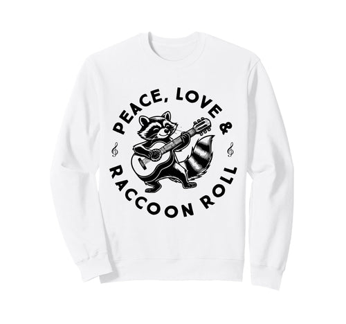Raccoon Rock And Roll Music Raccoon Sweatshirt - Unique Graphic for Adults - T-Shirt, Sweatshirt, Hoodie