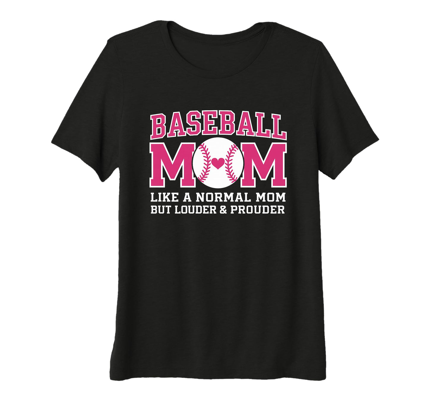 Womens Baseball Mom Like Normal Mom T-Shirt - Custom Art Print for Adults - T-Shirt, Sweatshirt, Hoodie