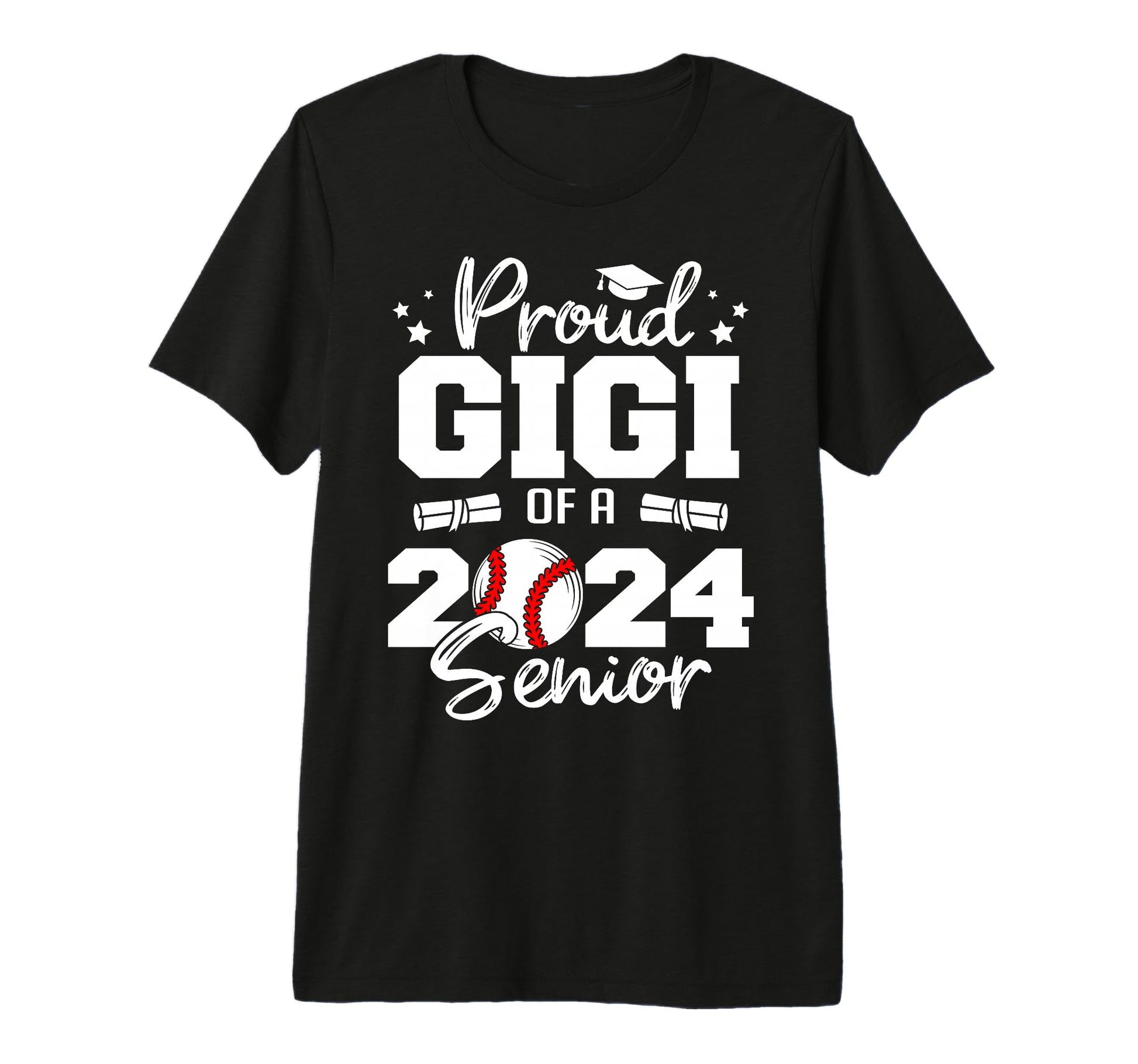 Proud Gigi 2024 Senior Funny Baseball T-Shirt - Novelty Apparel Men Women - T-Shirt, Sweatshirt, Hoodie