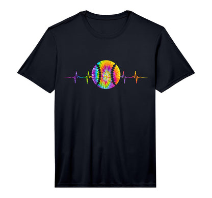 Baseball Heartbeat Tie Dye Little T-Shirt - Trendy Graphic Unisex - T-Shirt, Sweatshirt, Hoodie