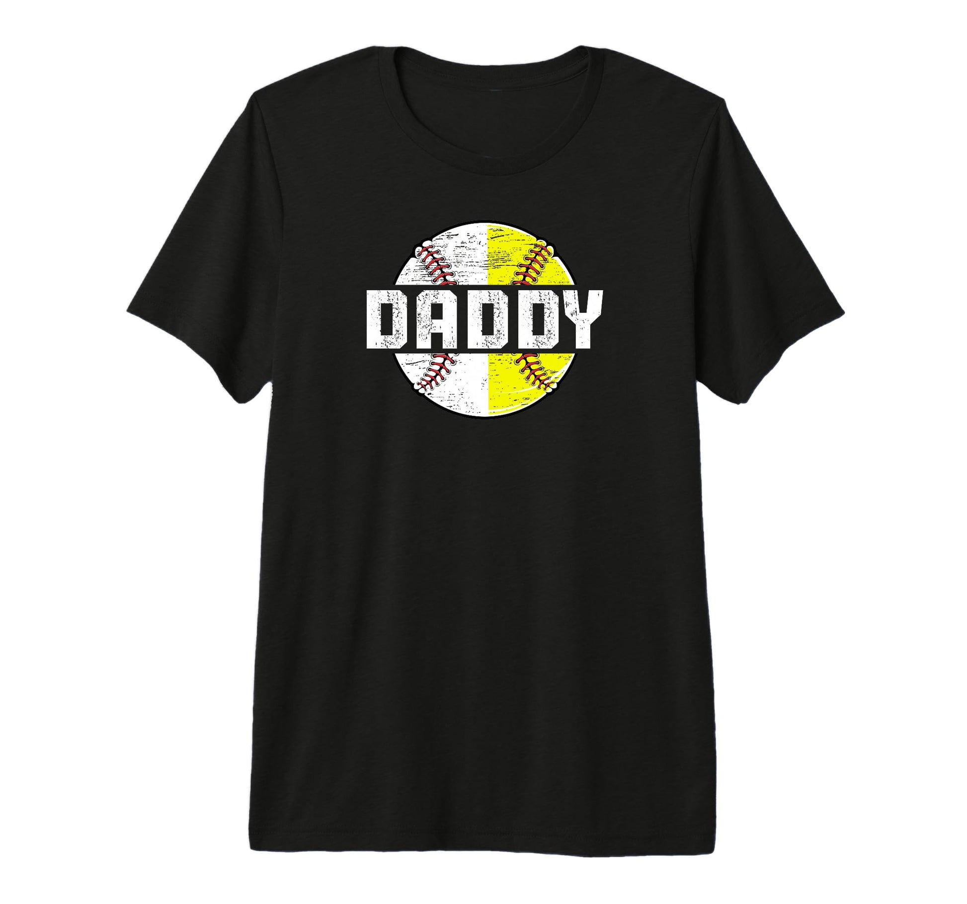 Mens Daddy Softball Baseball Dad T-Shirt - Graphic Print for Adults - T-Shirt, Sweatshirt, Hoodie
