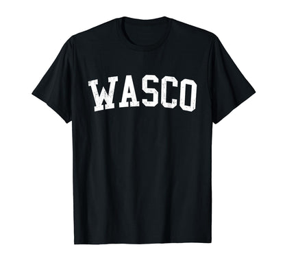 Wasco Ca Distressed White Varsity T-Shirt - Custom Art Print for Adults - T-Shirt, Sweatshirt, Hoodie