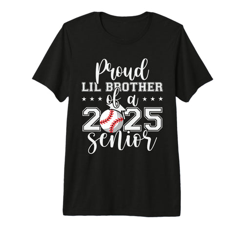Proud Lil Brother 2025 Senior T-Shirt - Custom Art Print for Adults - T-Shirt, Sweatshirt, Hoodie