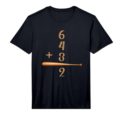 6 4 3 2 Double Play Baseball Player T-Shirt - Graphic Print Unisex - T-Shirt, Sweatshirt, Hoodie
