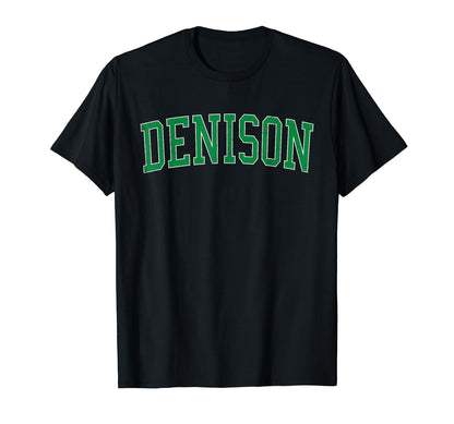 Denison Tx Distressed Green Varsity T-Shirt - Custom Art Print for Adults - T-Shirt, Sweatshirt, Hoodie