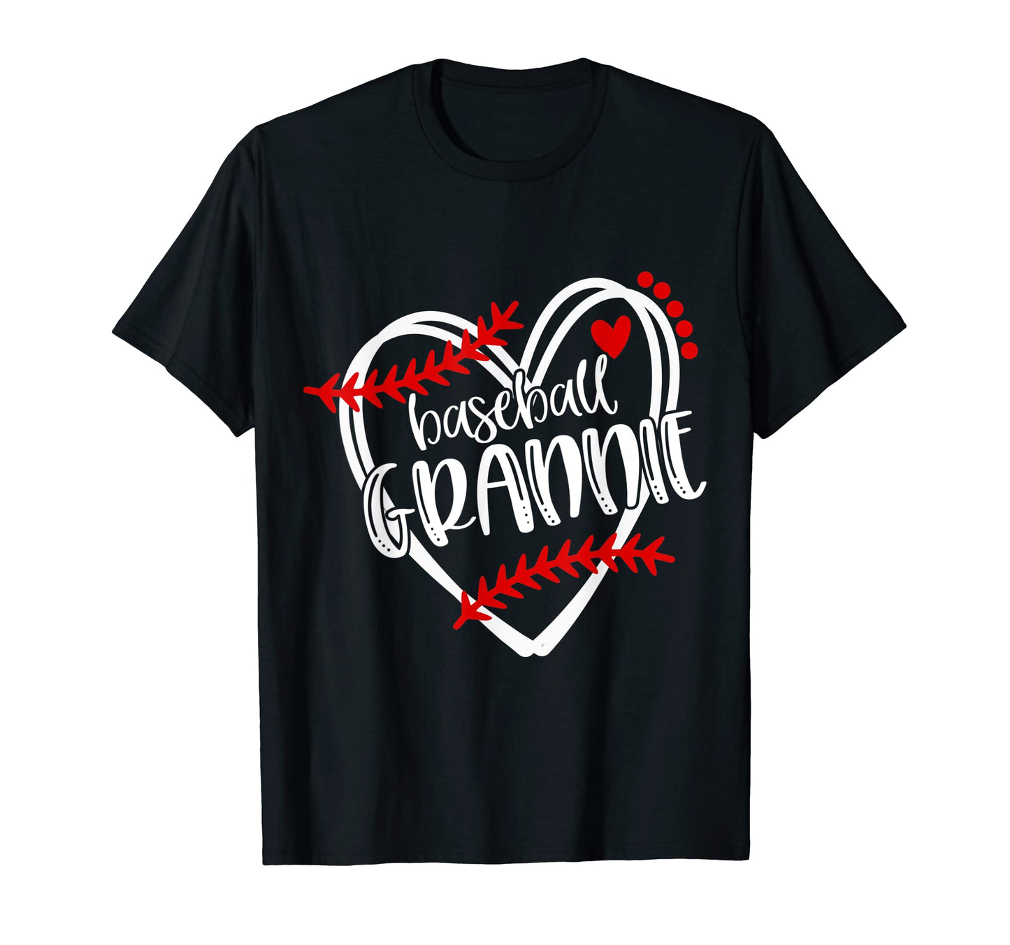 Baseball Grannie Distressed Heart T-Shirt - Custom Art Print for Adults - T-Shirt, Sweatshirt, Hoodie