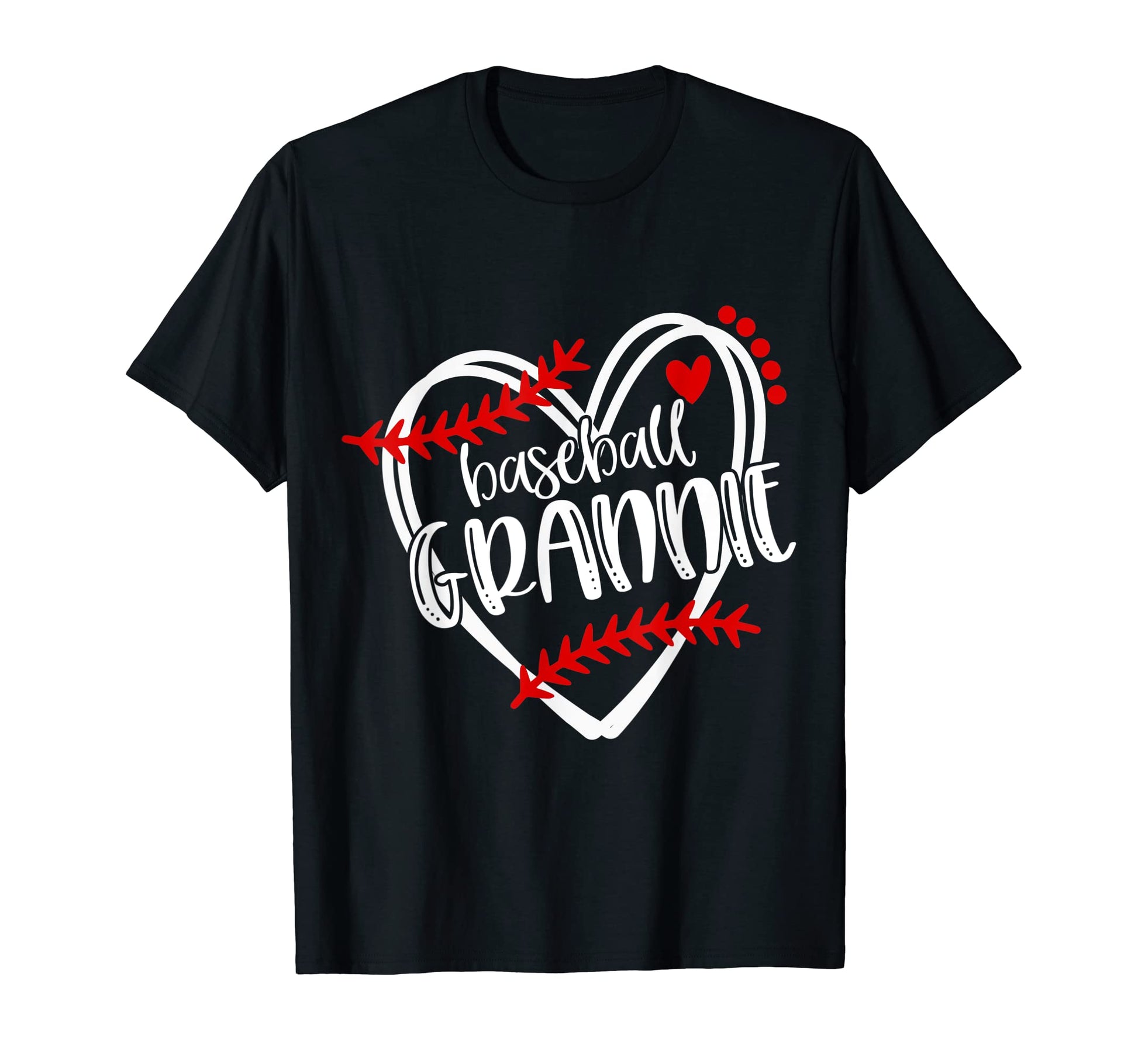 Baseball Grannie Distressed Heart T-Shirt - Custom Art Print for Adults - T-Shirt, Sweatshirt, Hoodie