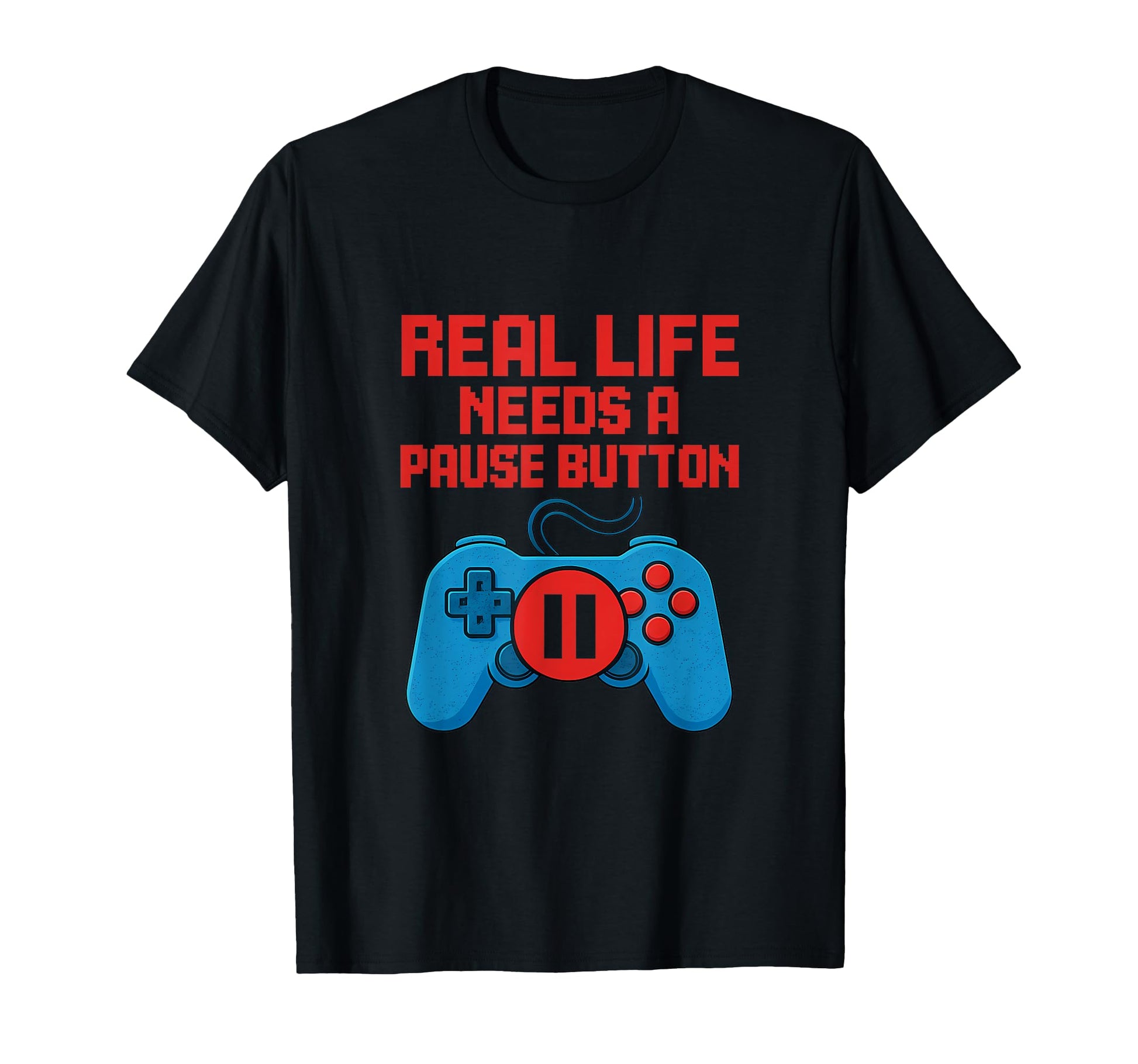 90S Y2K Gaming Pause Button T-Shirt - Custom Art Print for Adults - T-Shirt, Sweatshirt, Hoodie