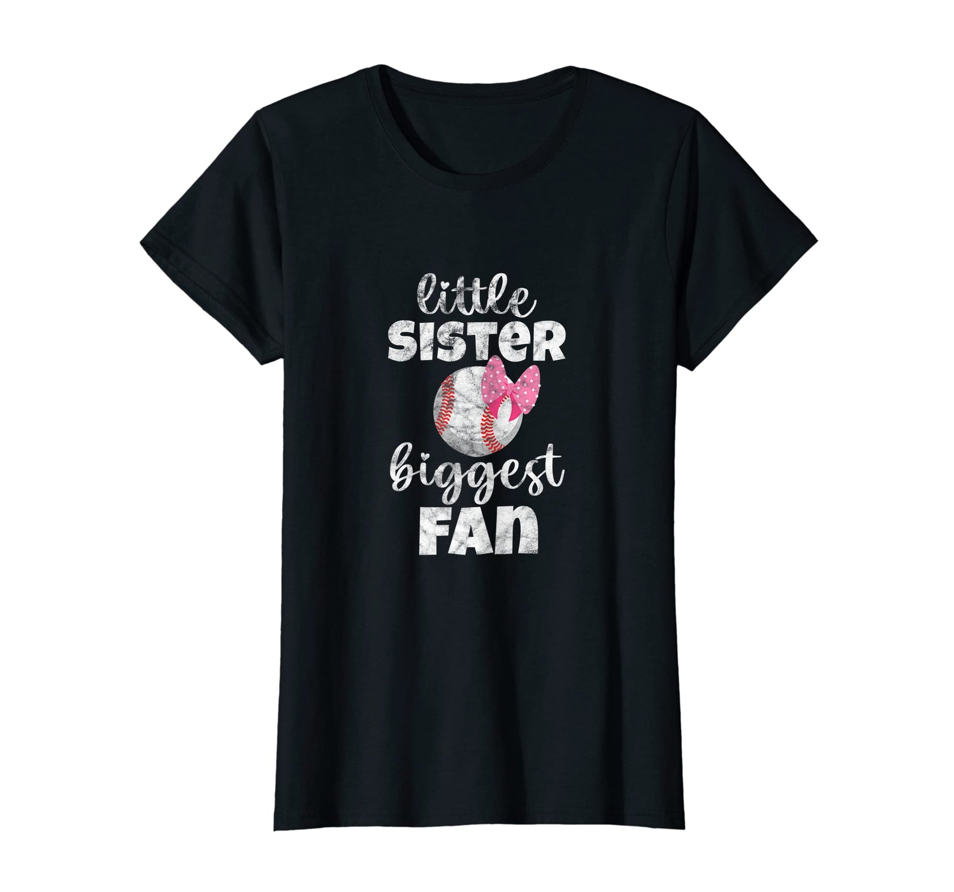 Little Sister Biggest Fan Baseball Little T-Shirt - Unique Graphic Unisex - T-Shirt, Sweatshirt, Hoodie