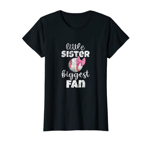 Little Sister Biggest Fan Baseball Little T-Shirt - Unique Graphic Unisex - T-Shirt, Sweatshirt, Hoodie