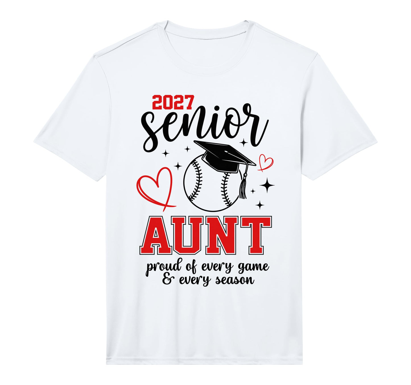 2027 Senior Baseball Aunt Proud Family T-Shirt - Graphic Print Unisex - T-Shirt, Sweatshirt, Hoodie