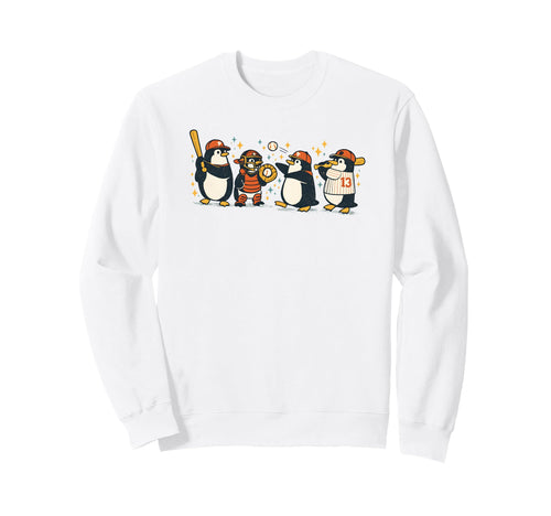 Penguin Baseball Mom School Club Team Sweatshirt - Aesthetic Graphic Unisex - T-Shirt, Sweatshirt, Hoodie