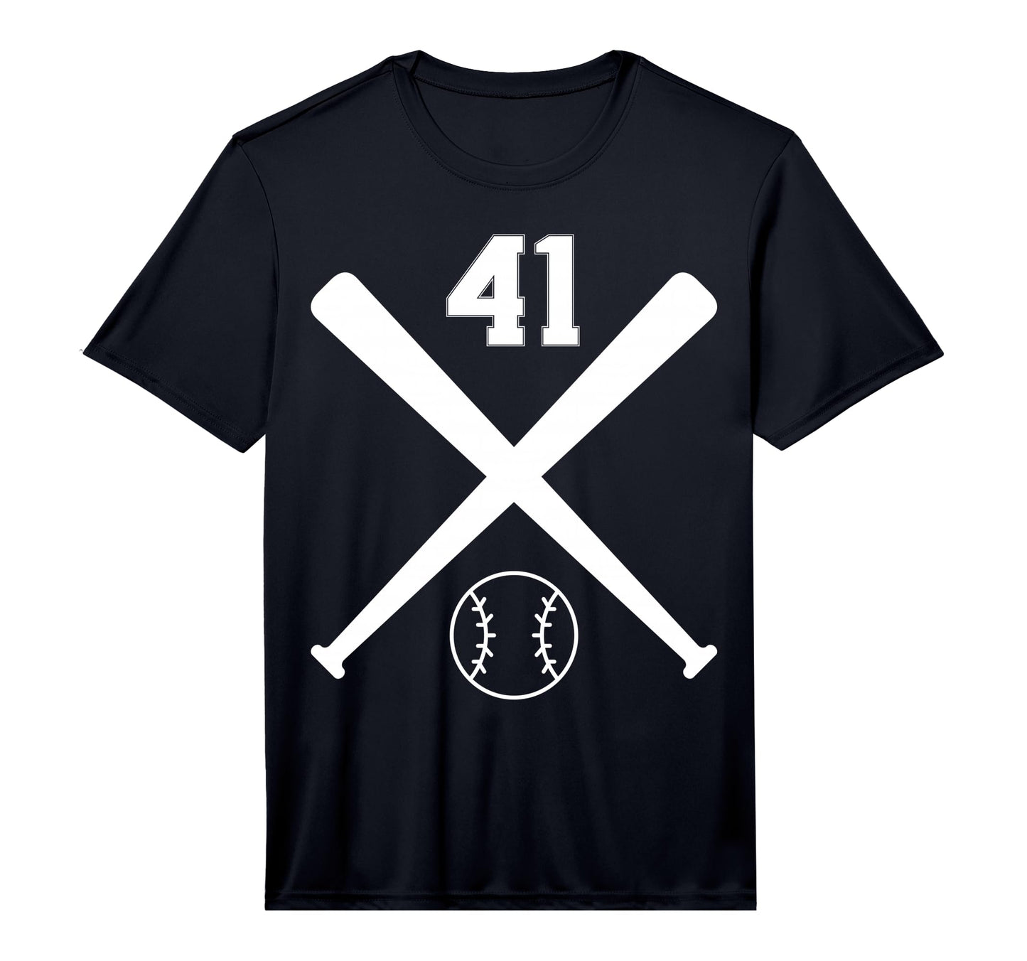 Baseball Softball Number 41 Performance T-Shirt - Trendy Graphic Men Women - T-Shirt, Sweatshirt, Hoodie