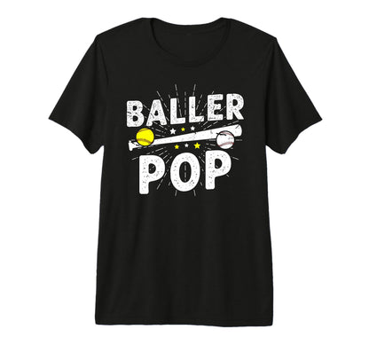Mens Baller Pop Proud Softball T-Shirt - Fun Novelty Design Unisex - T-Shirt, Sweatshirt, Hoodie