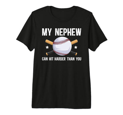 Mens My Nephew Baseball Uncle Baseball T-Shirt - Fun Novelty Design Unisex - T-Shirt, Sweatshirt, Hoodie