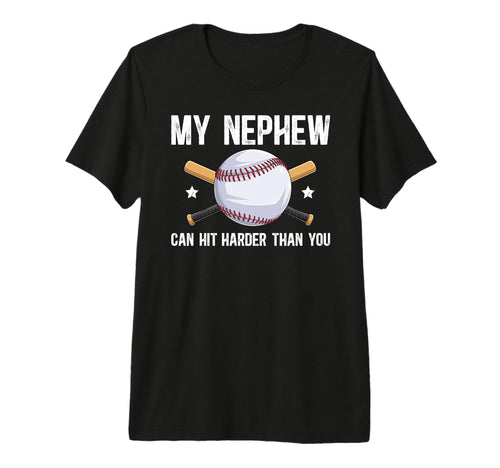 Mens My Nephew Baseball Uncle Baseball T-Shirt - Fun Novelty Design Unisex - T-Shirt, Sweatshirt, Hoodie