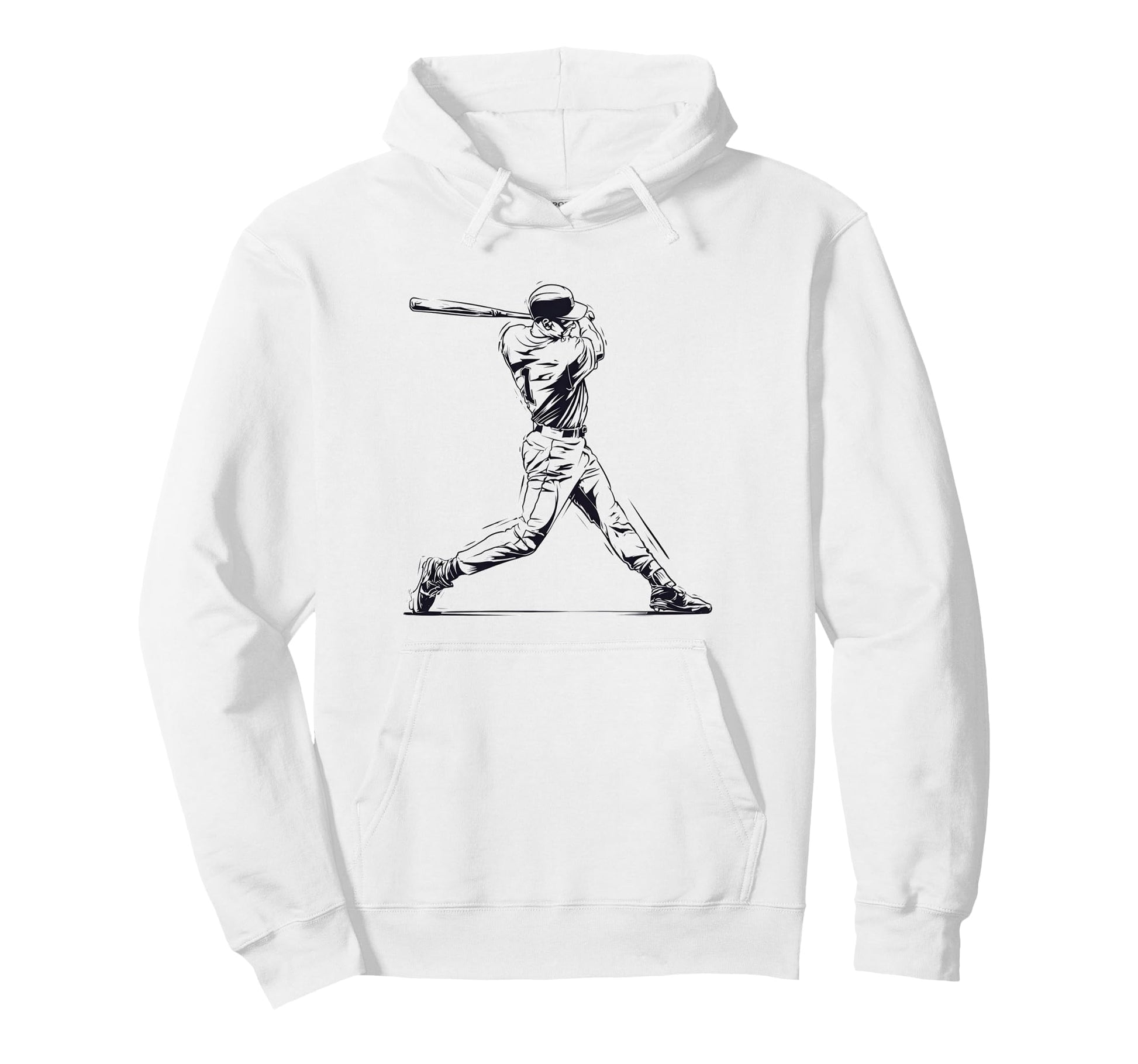 Baseball Motif Art Sport Hoodie - Casual Everyday Wear for Adults - T-Shirt, Sweatshirt, Hoodie