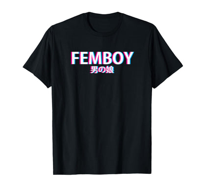 Femboy Japanese Vaporwave Aesthetic T-Shirt - Minimalist Print Unisex - T-Shirt, Sweatshirt, Hoodie