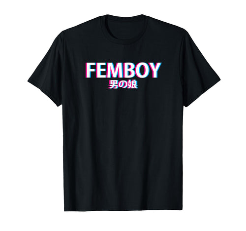 Femboy Japanese Vaporwave Aesthetic T-Shirt - Minimalist Print Unisex - T-Shirt, Sweatshirt, Hoodie