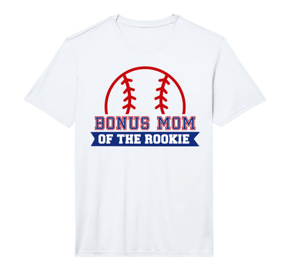 Bonus Mom Rookie 1St Birthday Baseball T-Shirt - Unique Graphic Men Women - T-Shirt, Sweatshirt, Hoodie