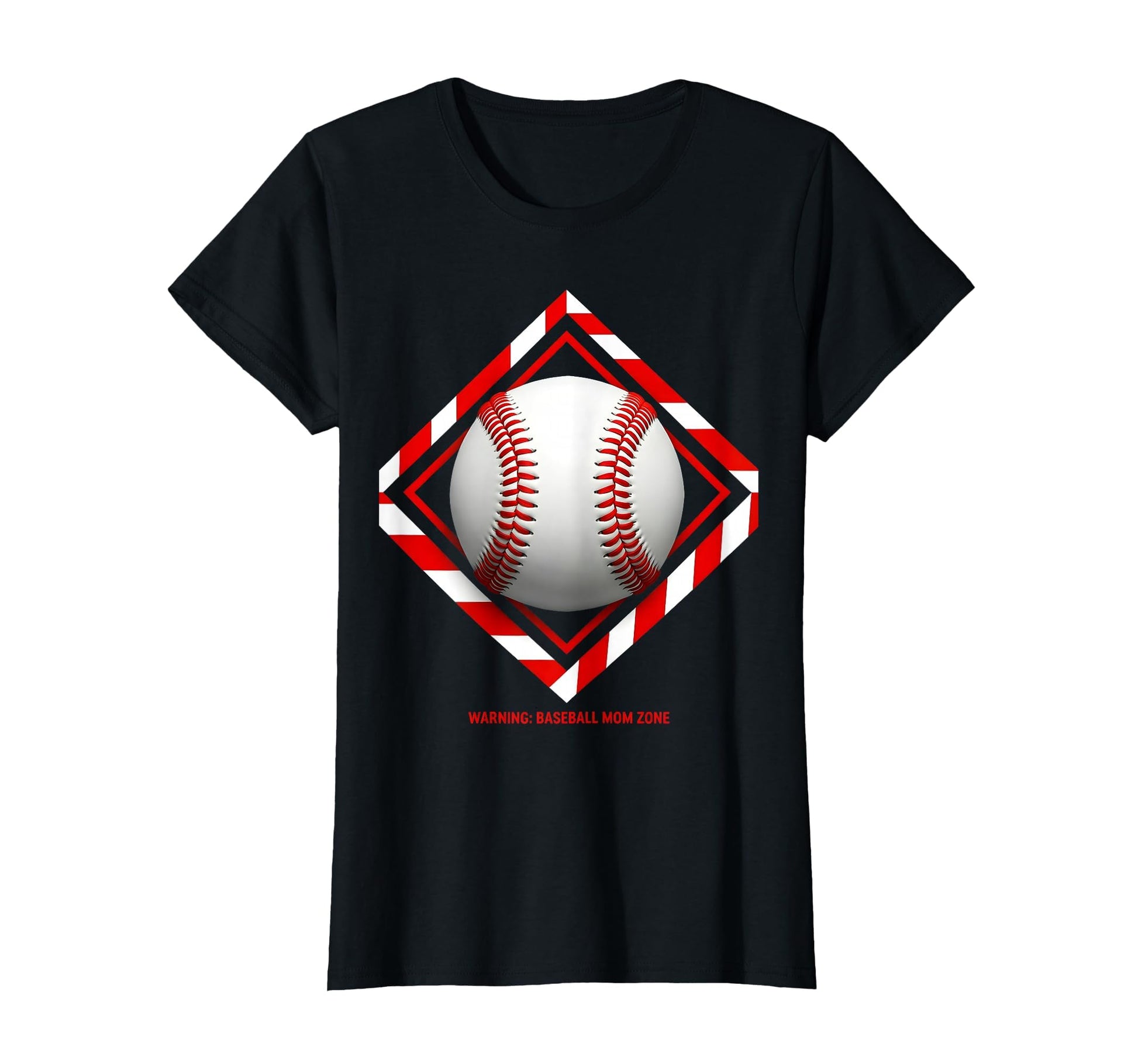 Warning Baseball Mom Zone Funny Sports T-Shirt - Aesthetic Graphic Unisex - T-Shirt, Sweatshirt, Hoodie
