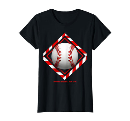 Warning Baseball Mom Zone Funny Sports T-Shirt - Aesthetic Graphic Unisex - T-Shirt, Sweatshirt, Hoodie